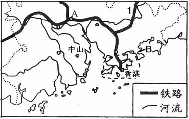 读珠江三角洲分布图,回答问题.(14分)(1)图中a代表的