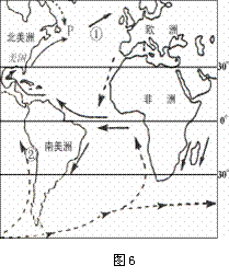 读图6大西洋洋流分布示意图完成1618题
