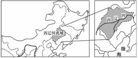 材料一西辽河流域在全国的位置及其水系示意图.