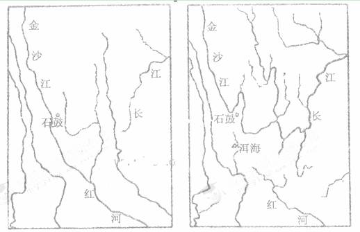 河流切穿分水岭,把分水岭另一侧的其他河流的上游河段抢夺过来,称之为